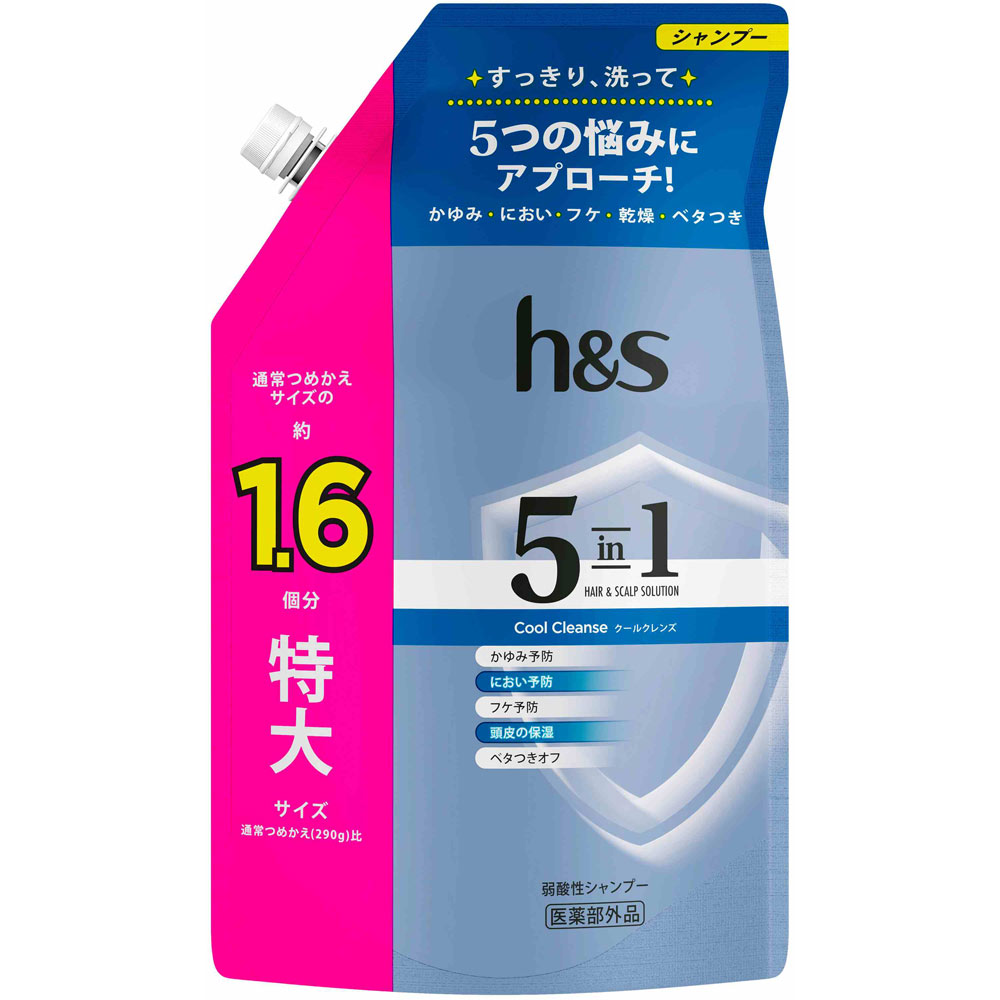 ｈ＆ｓ ５ｉｎ１ クールクレンズ シャンプー つめかえ特大サイズ ４６０ｇ Ｐ＆Ｇジャパン