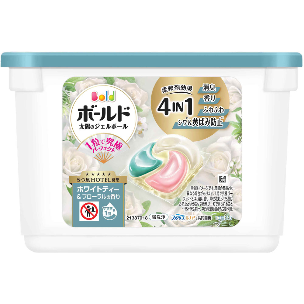 ボールドジェルボール４Ｄホワイトティーアンドフローラル本体 １３個 Ｐ＆Ｇジャパン