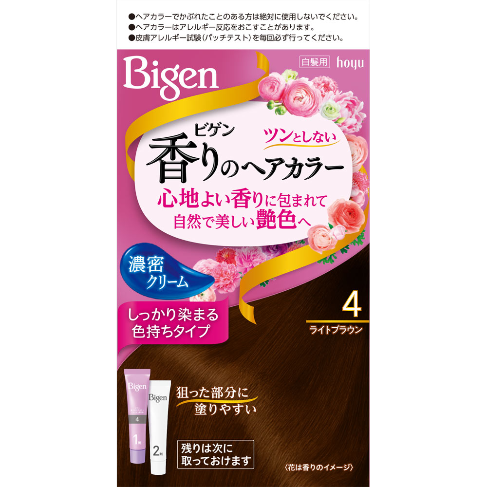 ビゲン 香りのヘアカラー クリーム ４ ライトブラウン ホーユー (医薬部外品)