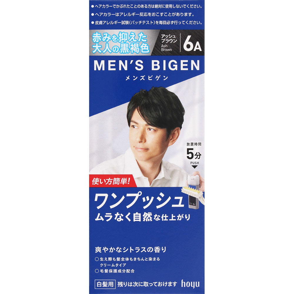 メンズビゲン ワンプッシュ ６Ａ アッシュブラウン ４０ｇ＋４０ｇ ホーユー (医薬部外品)