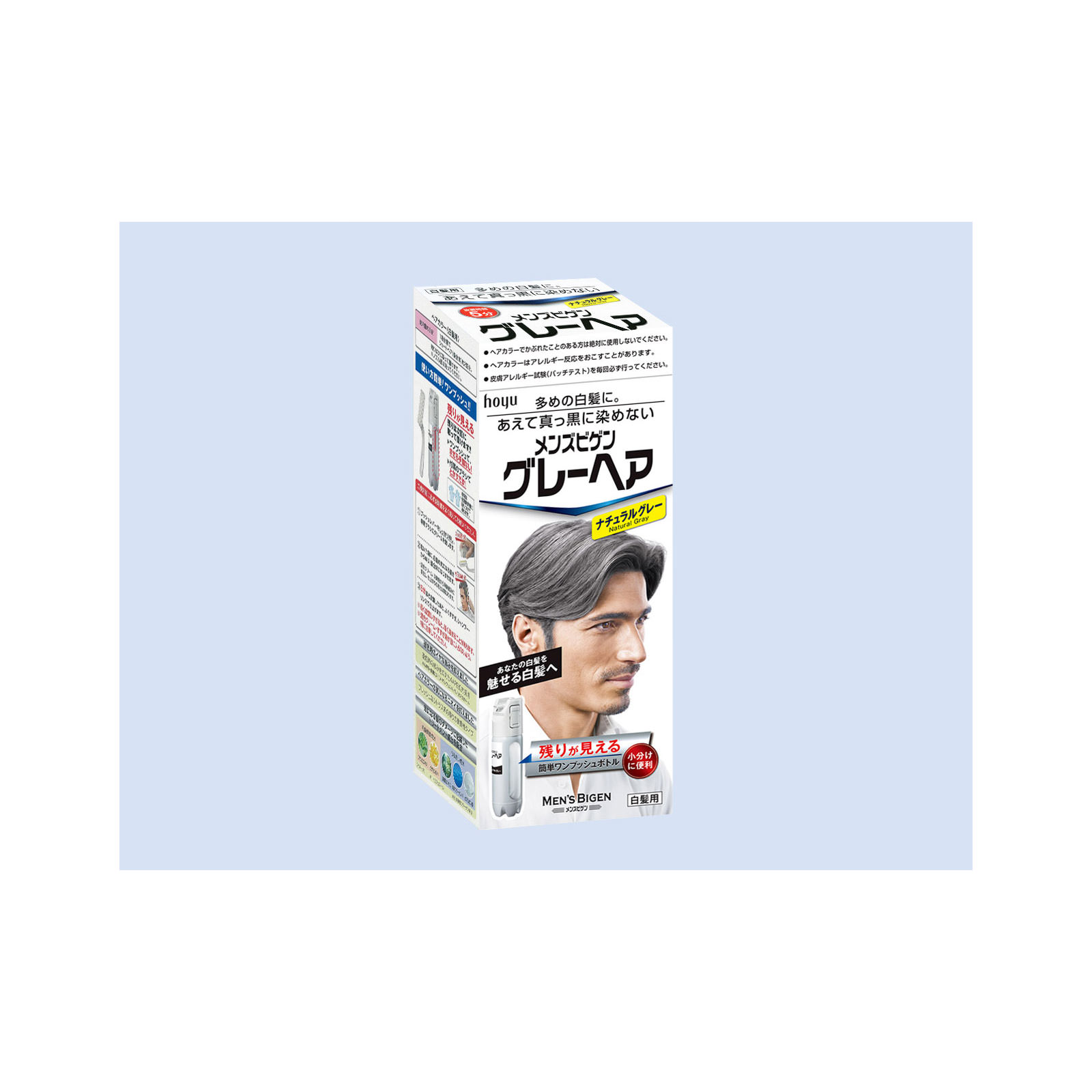 メンズビゲングレーヘア　ナチュラルグレー ４０Ｇ＋４０Ｇ ホーユー (医薬部外品)