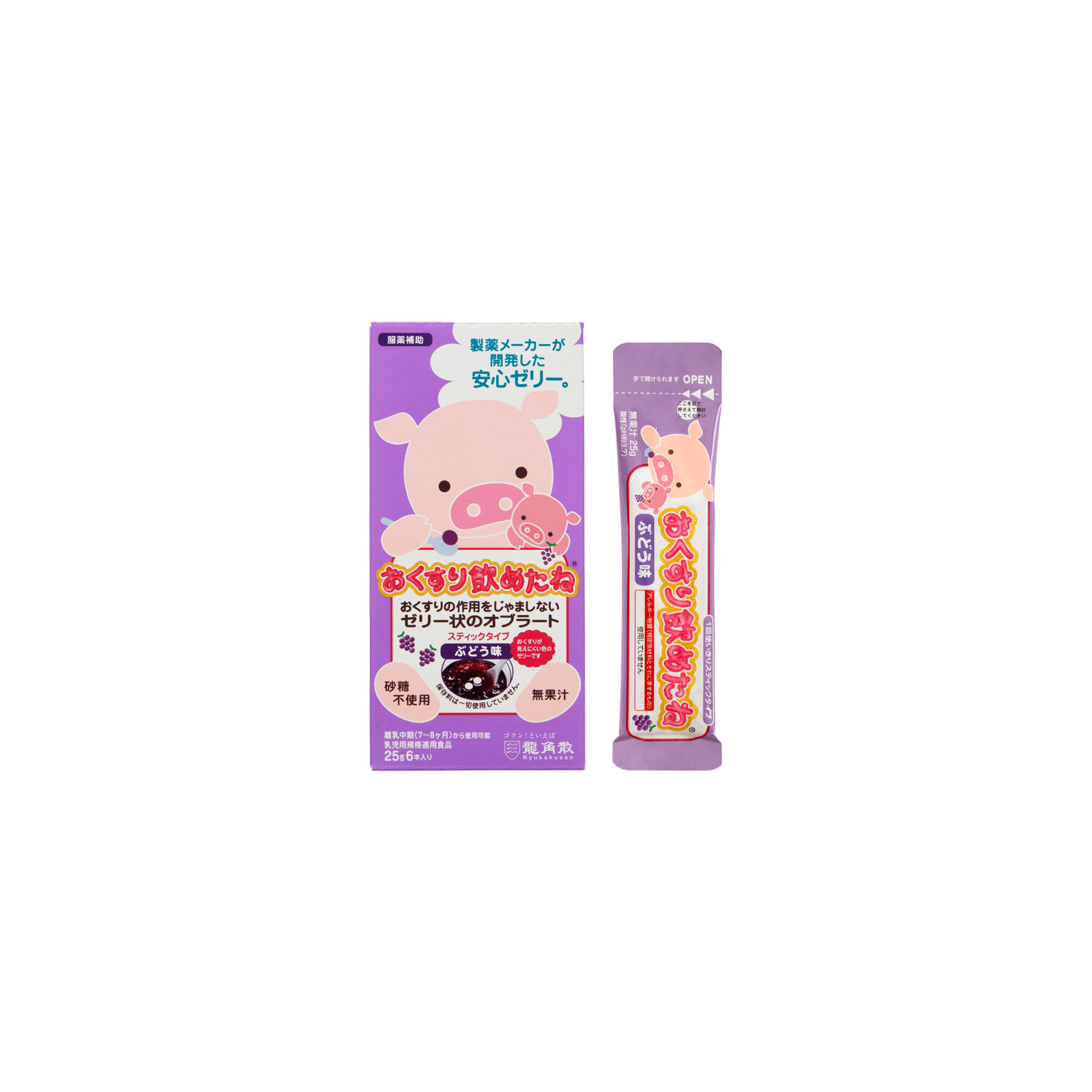 おくすり飲めたねスティックタイプ（ぶどう味） ２５Ｇ×６ 龍角散