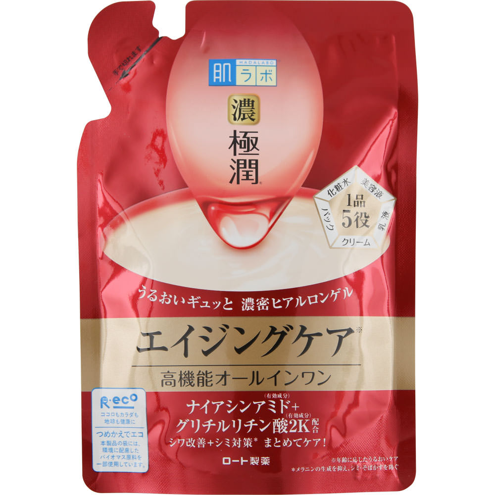 肌ラボ 極潤 ハリパーフェクトゲル 替え ８０ｇ ロート製薬 (医薬部外品)
