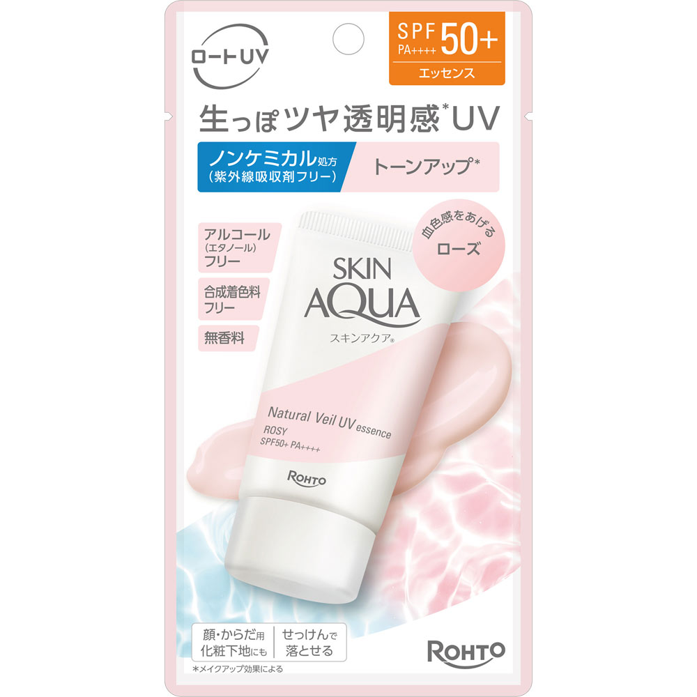 スキンアクアナチュラルベールＵＶエッセンスローズ ５０ｇ ロート製薬