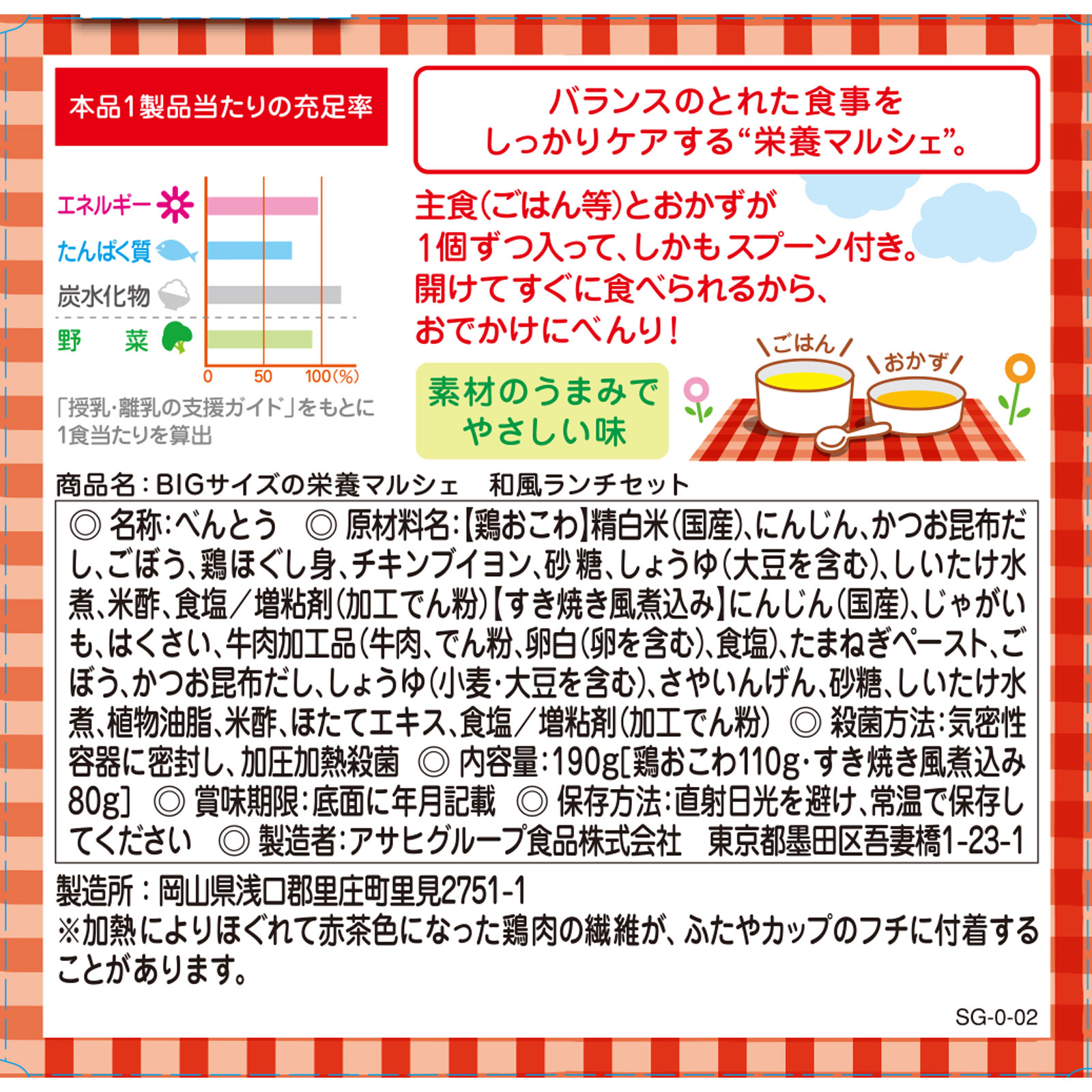 BIGサイズの栄養マルシェ 和風ランチセット 110g、80g 和光堂