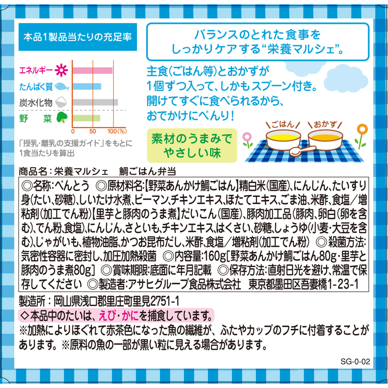 栄養マルシェ 鯛ごはん弁当 ８０ｇ×２ 和光堂