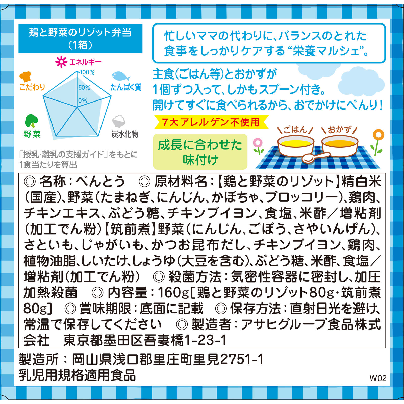栄養マルシェ鶏と野菜のリゾット弁当 ８０ｇ×２ 和光堂