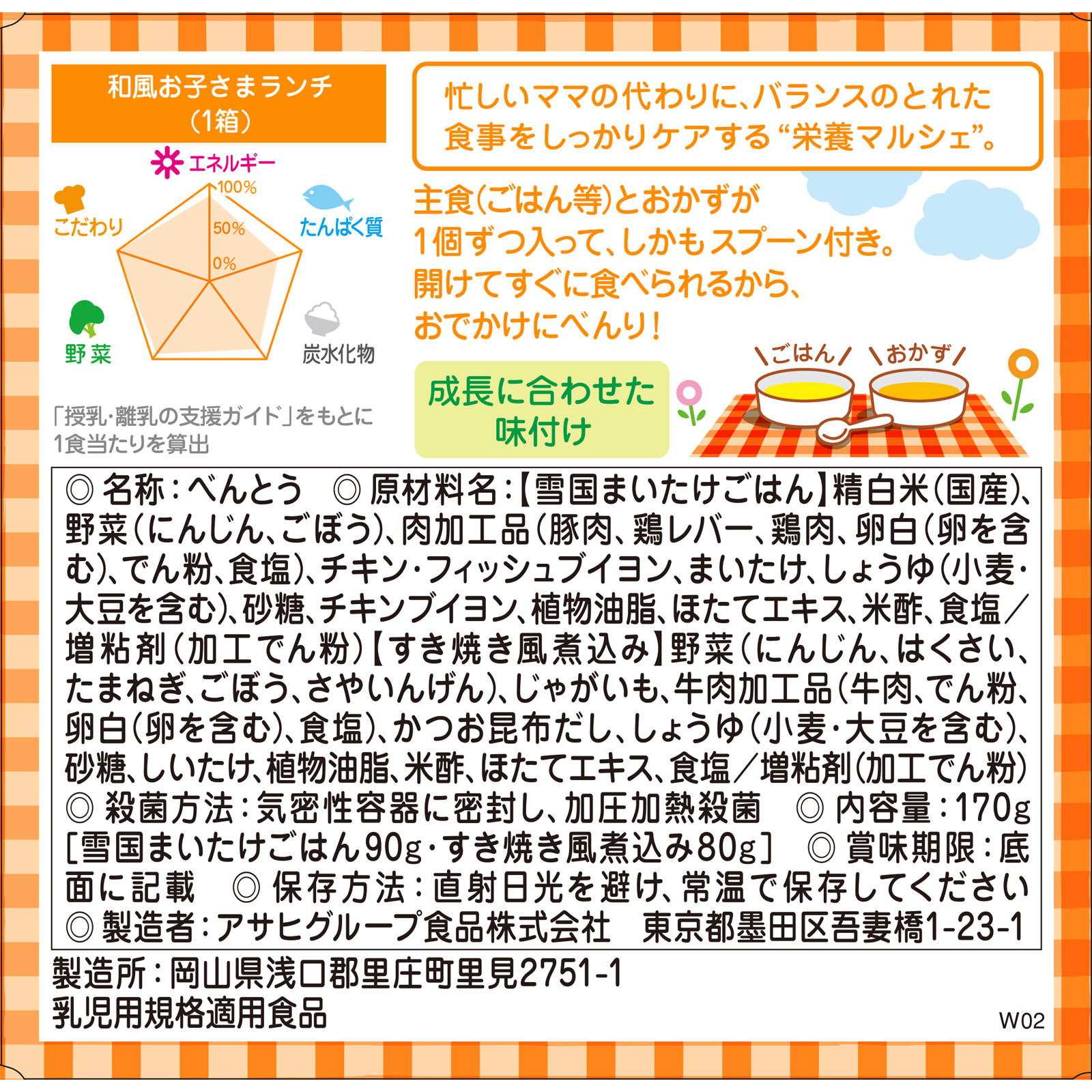 栄養マルシェ和風お子さまランチ ９０ｇ＋８０ｇ 和光堂