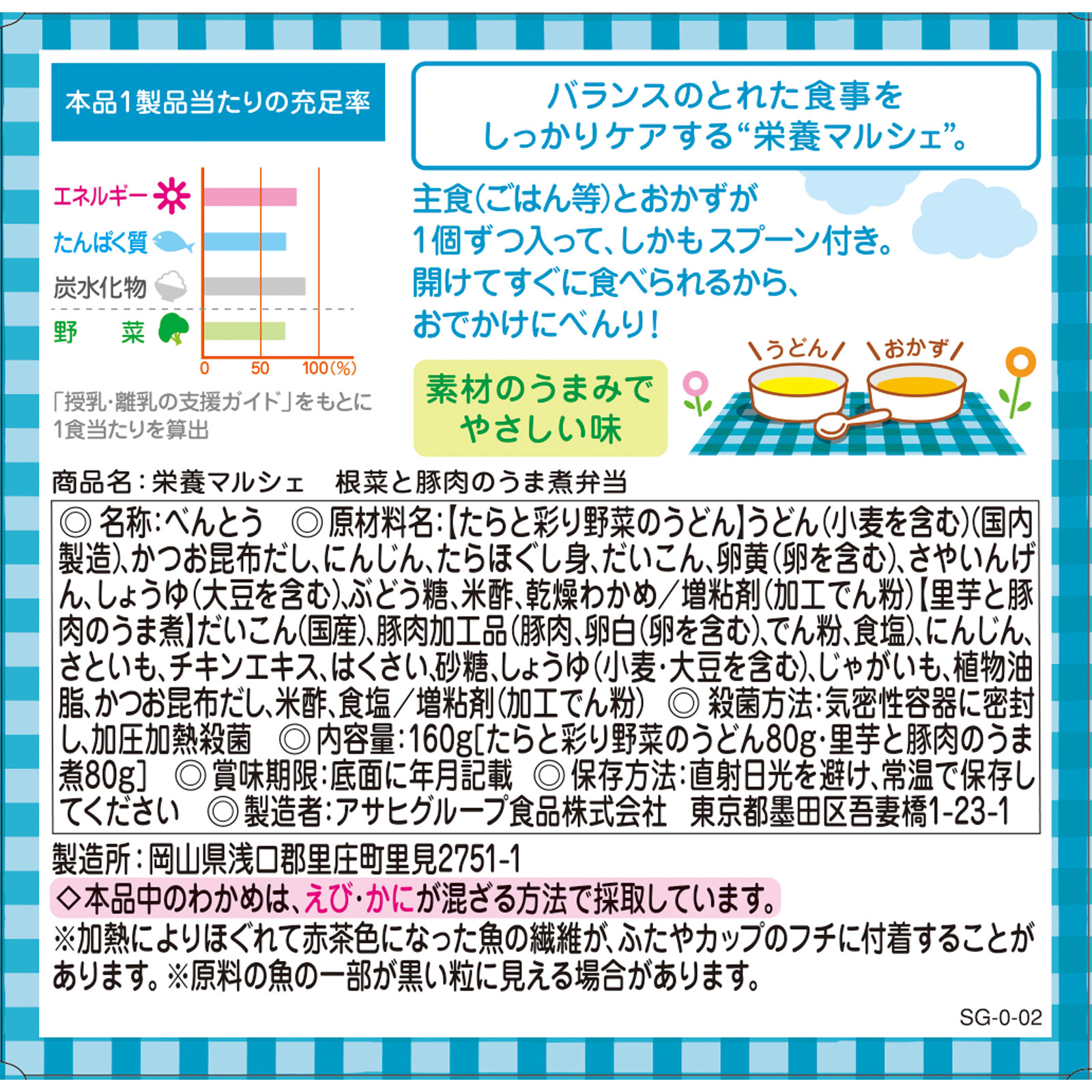 栄養マルシェ 根菜と豚肉のうま煮弁当 ８０ｇ×２ 和光堂