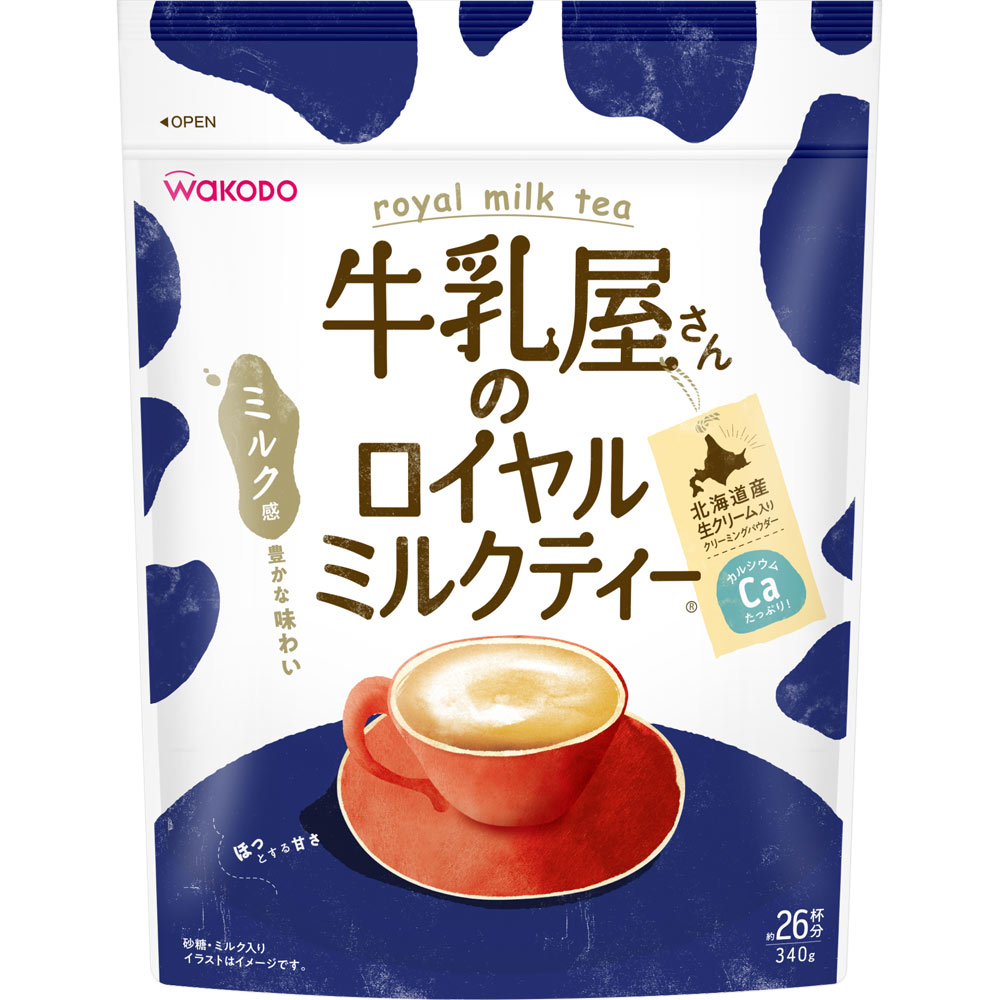 牛乳屋さんのロイヤルミルクティー　袋 ３４０ｇ 和光堂