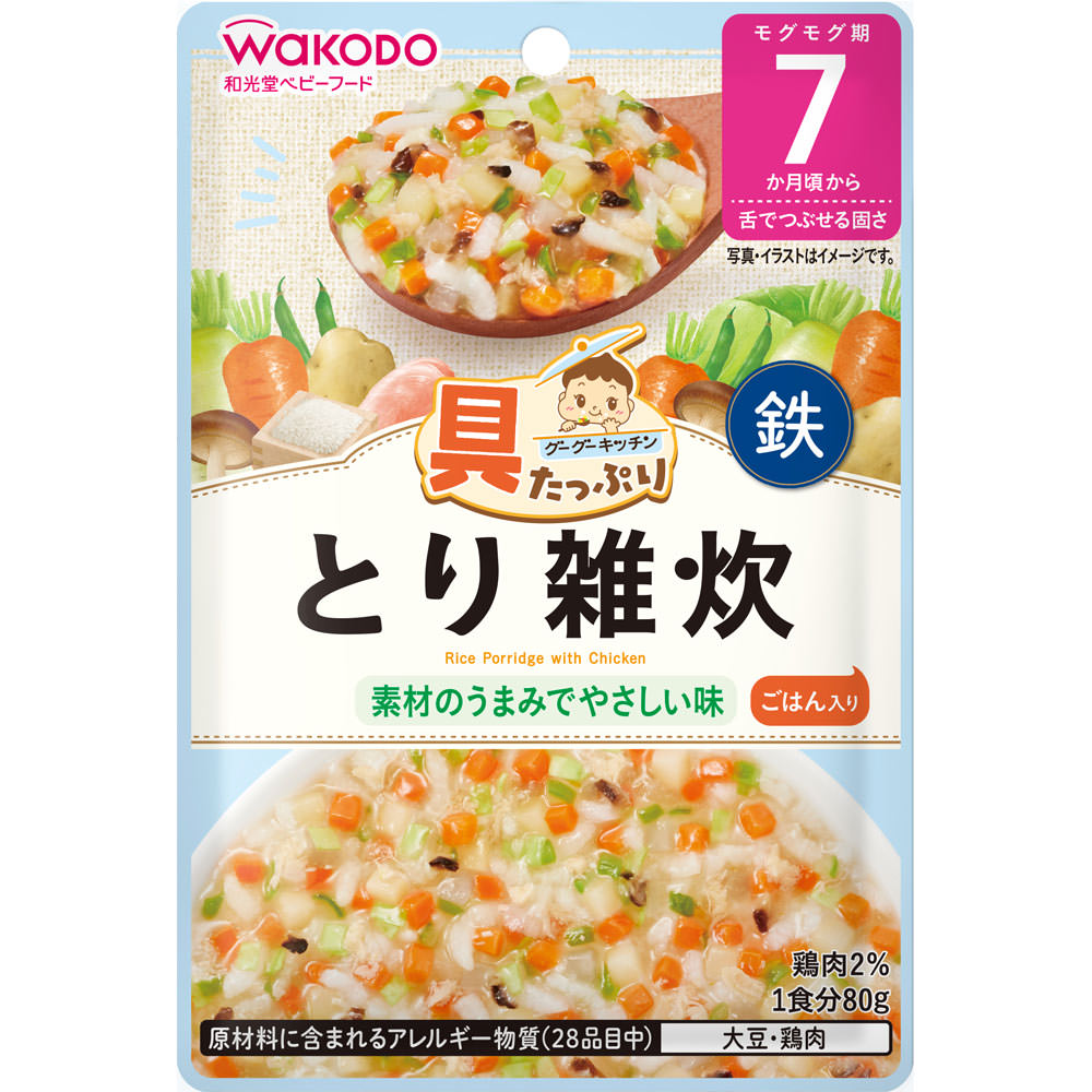 具たっぷりグーグーキッチン とり雑炊 ８０ｇ 和光堂