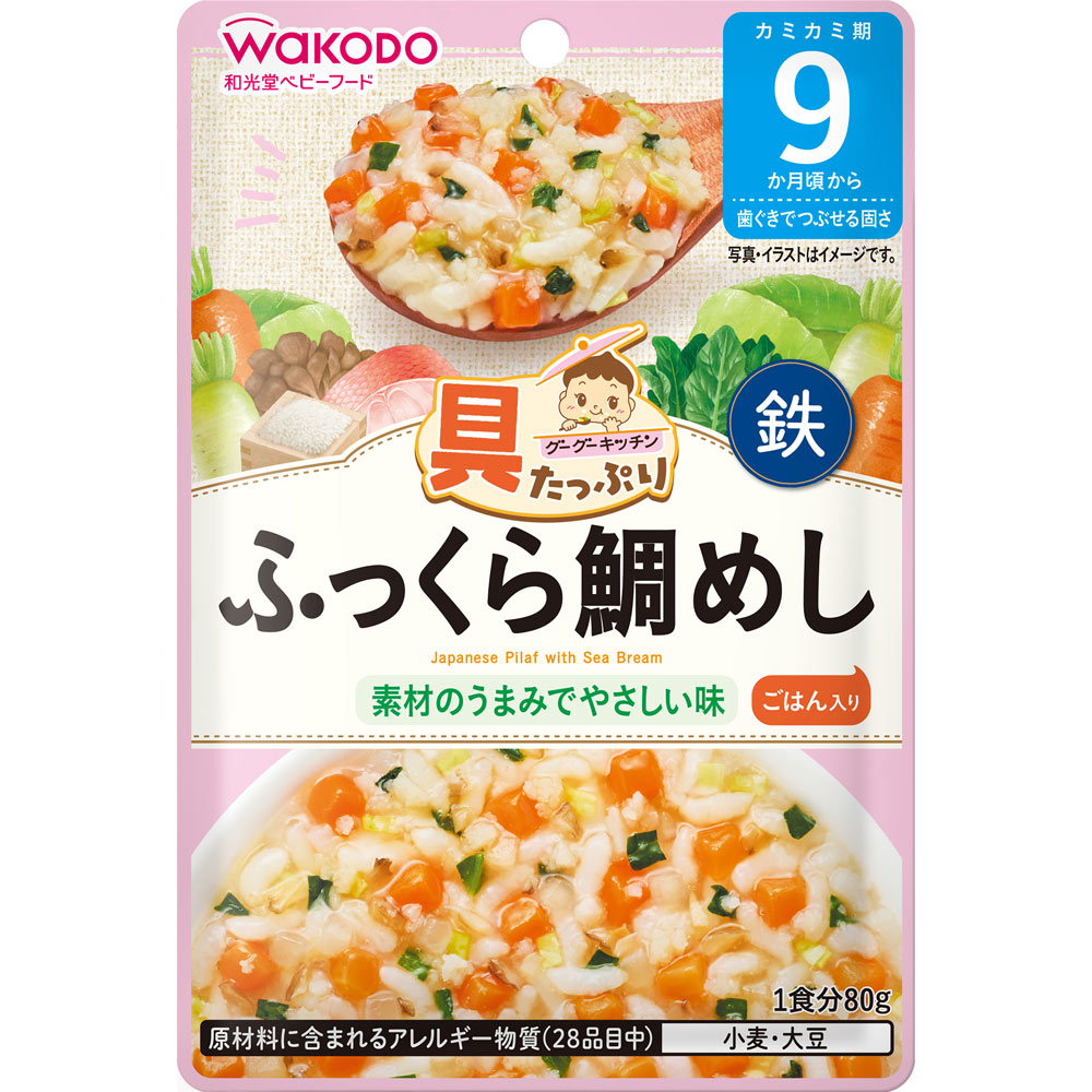 具たっぷりグーグーキッチン　ふっくら鯛めし ８０ｇ 和光堂