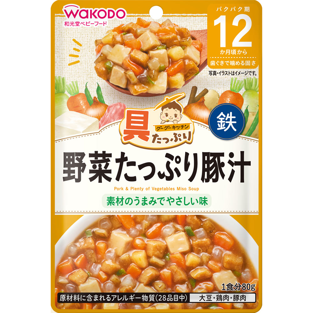 具たっぷりグーグーキッチン　野菜たっぷり豚汁 ８０ｇ 和光堂