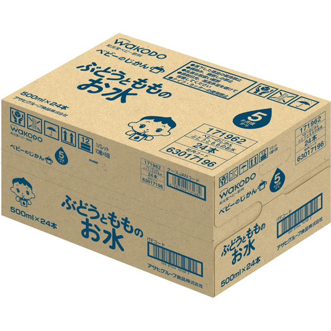 ベビーのじかん ぶどうともものお水 ５００ｍｌ ケース ２４本入 和光堂