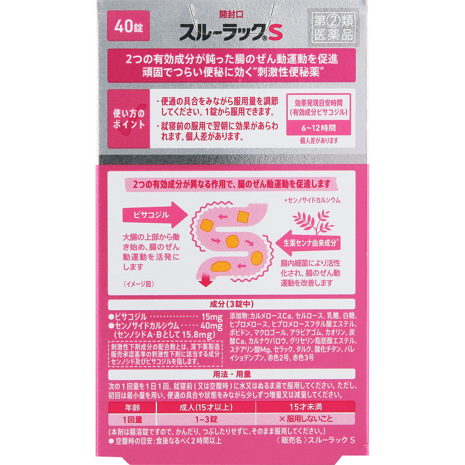 スルーラックＳ ４０錠 エスエス製薬 【指定第2類医薬品】