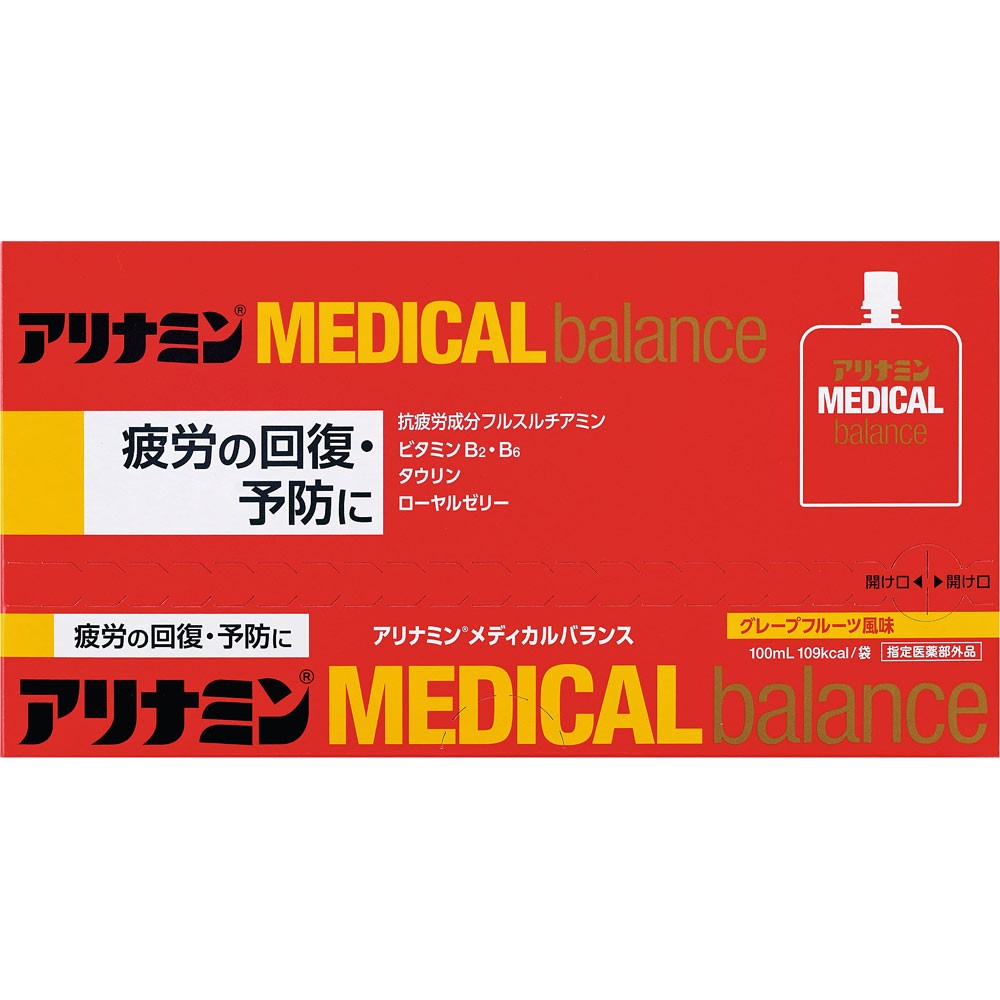 アリナミンメディカルバランス グレープフルーツ風味 １００ｍｌｘ６ アリナミン製薬 (指定医薬部外品)