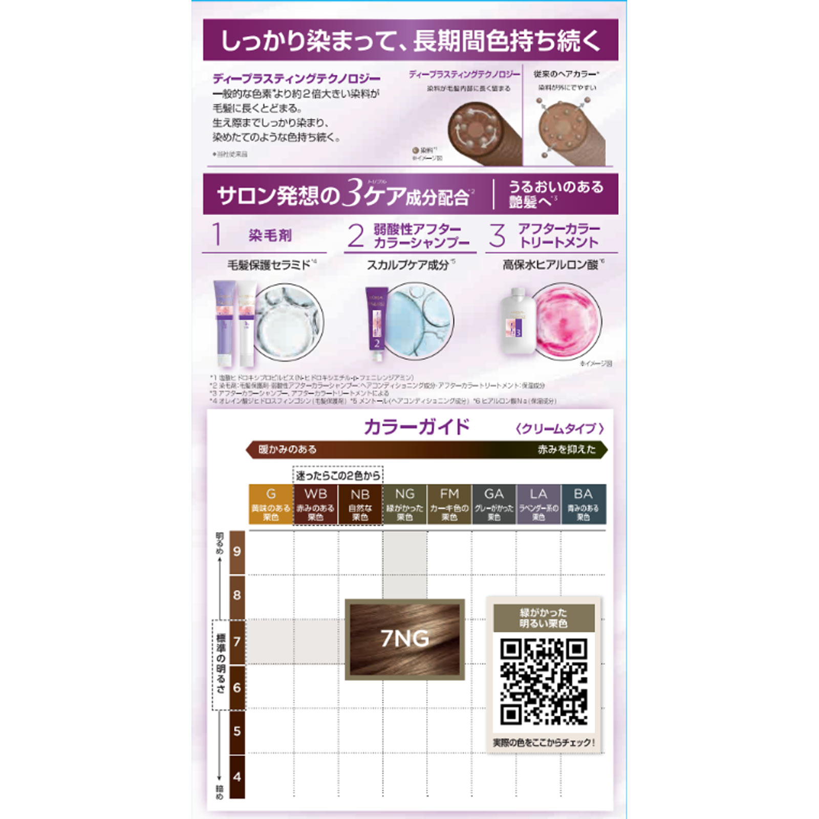 エクセランス N クリームタイプ 7NG 緑がかった明るい栗色
