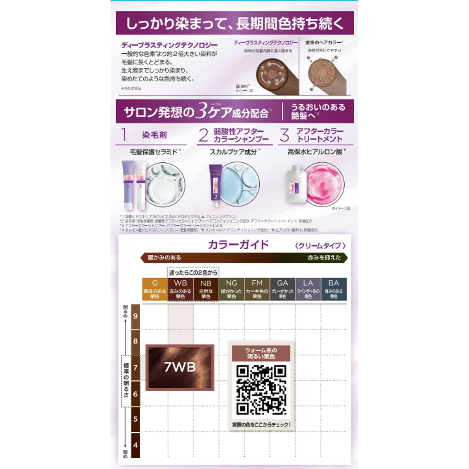 エクセランス　Ｎ　クリームタイプ　７ＷＢ　ウォーム系の明るい栗色 ４８ｇ＋４８ｇ 日本ロレアル (医薬部外品)
