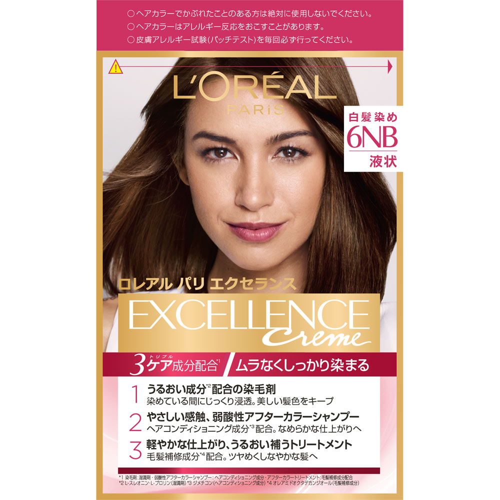 ロレアルパリ エクセランス Ｒ 液状タイプ ６ＮＢ やや明るい自然な栗色 ４８ｇ＋７２ｍＬ 日本ロレアル (医薬部外品)