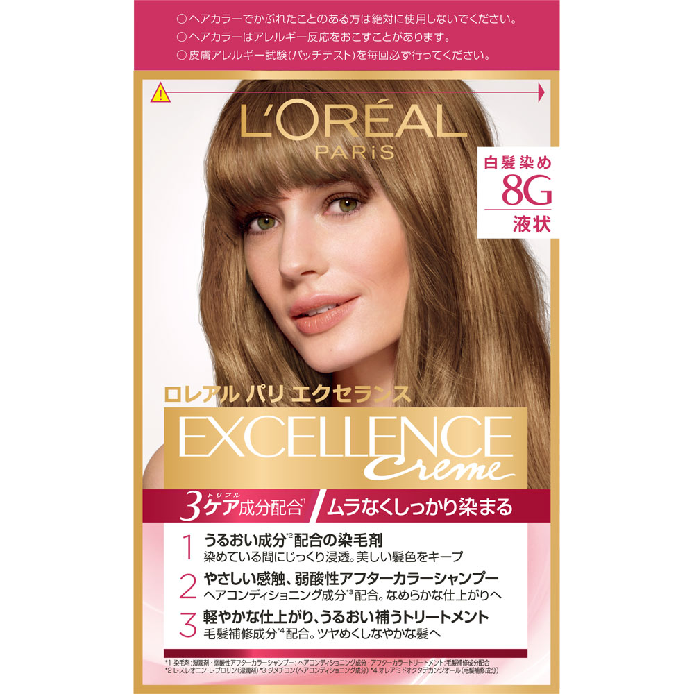 ロレアルパリ エクセランス Ｒ 液状タイプ ８Ｇ 黄味のあるより明るい栗色 ４８ｇ＋７２ｍＬ 日本ロレアル (医薬部外品)