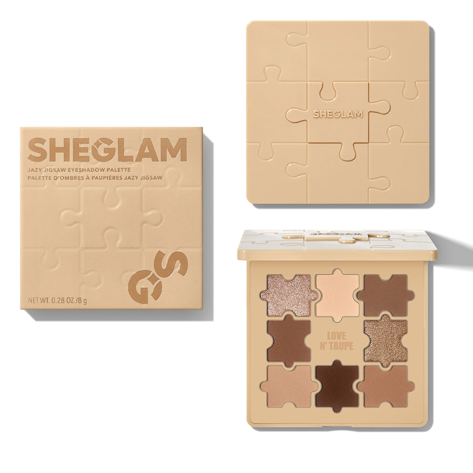 ＳＨＥＧＬＡＭ ジグソーアイシャドウパレット ラブアンドトープ ８ｇ