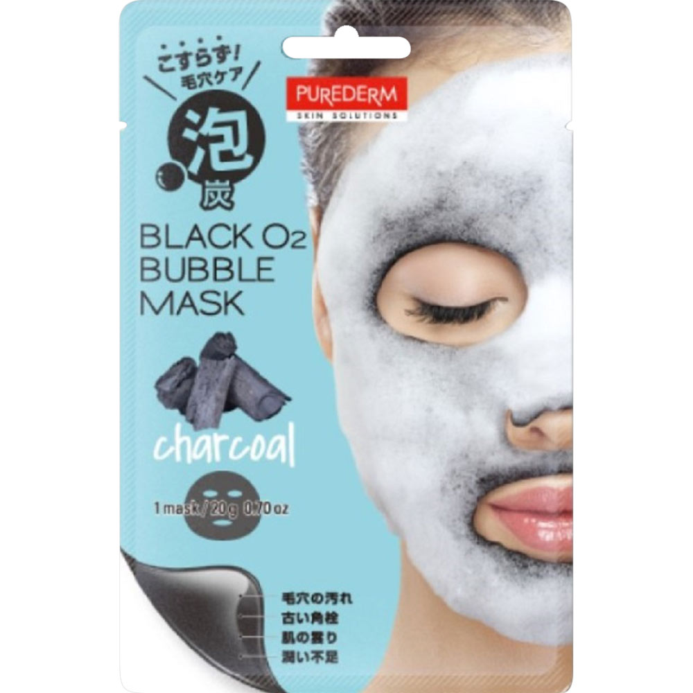ブラックO2泡パック炭 １枚 サイネット