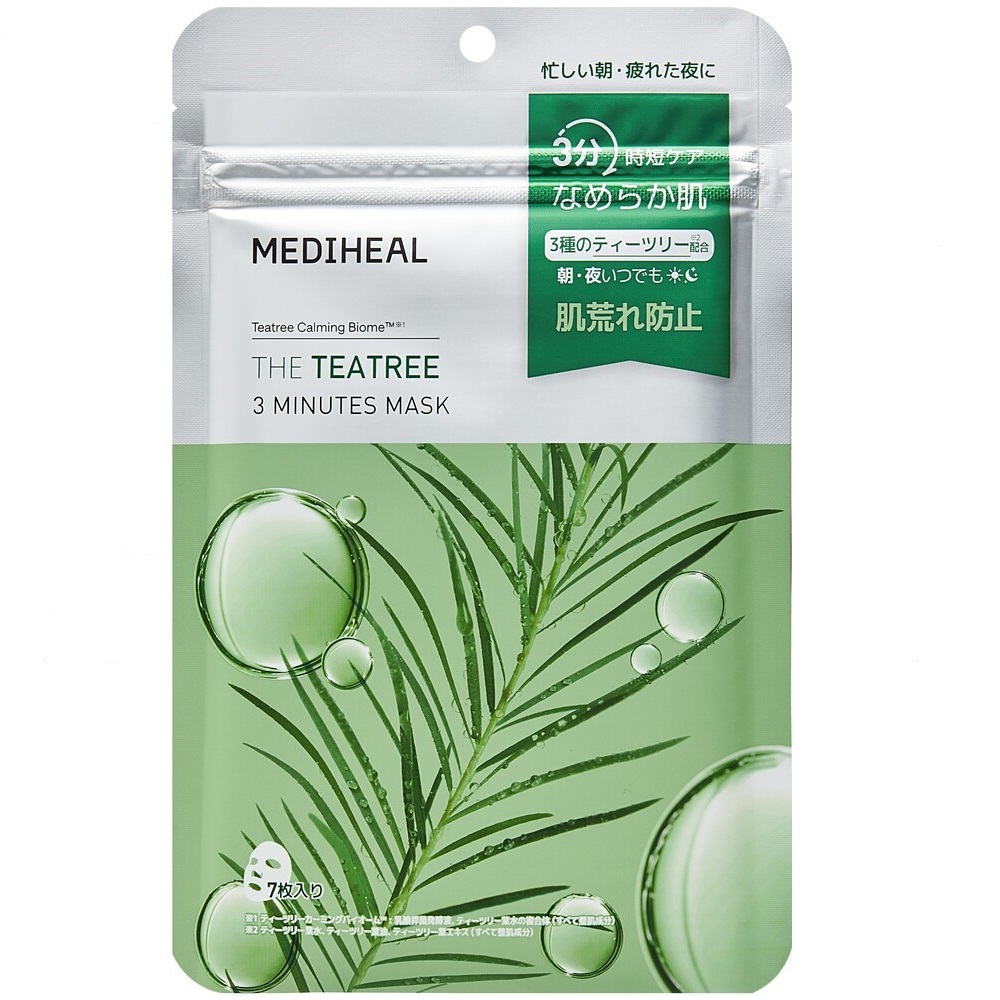 メディヒール ３ミニッツシートマスク カーマイド ｗｉｔｈ ＴＥＡＴＲＥＥ ７枚