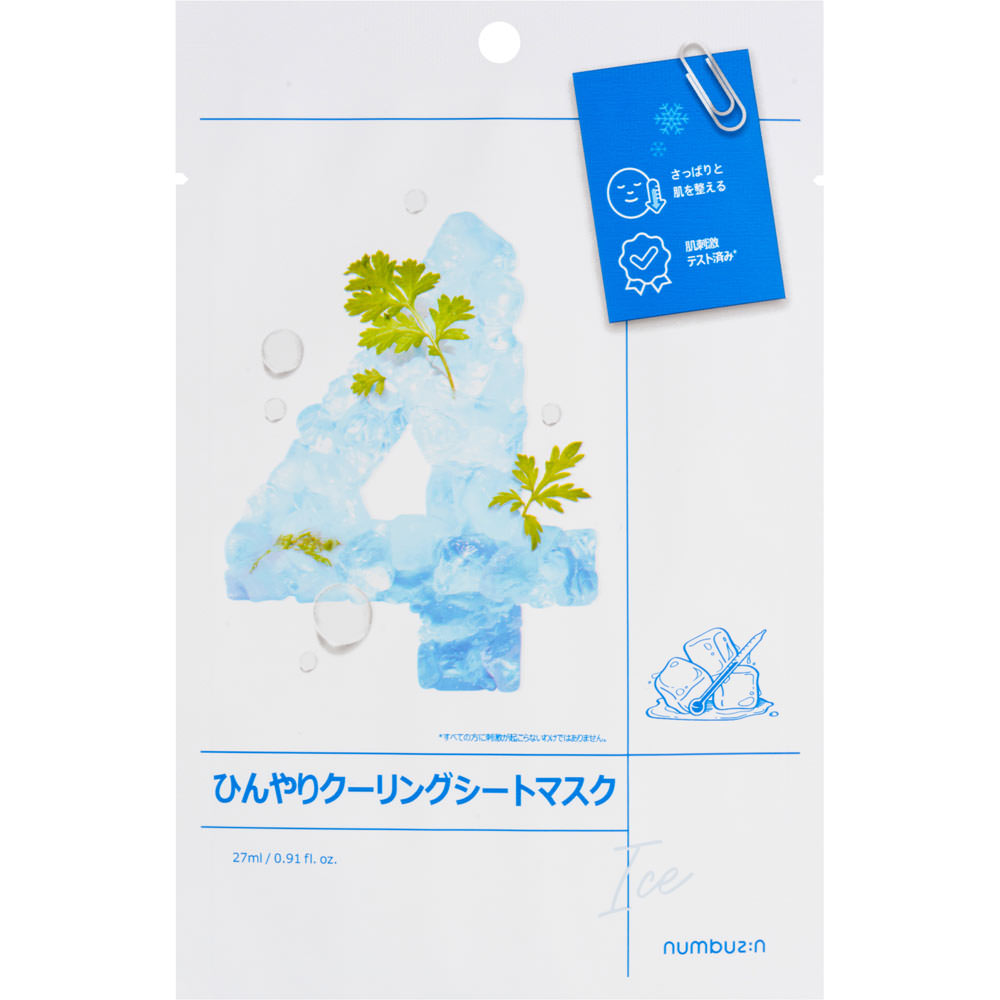ナンバーズイン ４番ひんやりクーリングシートマスク １枚 ＢＥＮＯＷ　ＪＡＰＡＮ