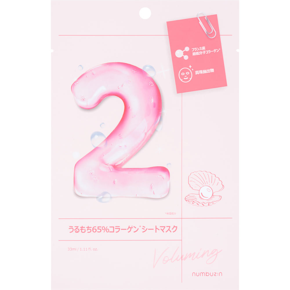 ナンバーズイン ２番うるもち６５％コラーゲンシートマスク １枚 ＢＥＮＯＷ　ＪＡＰＡＮ
