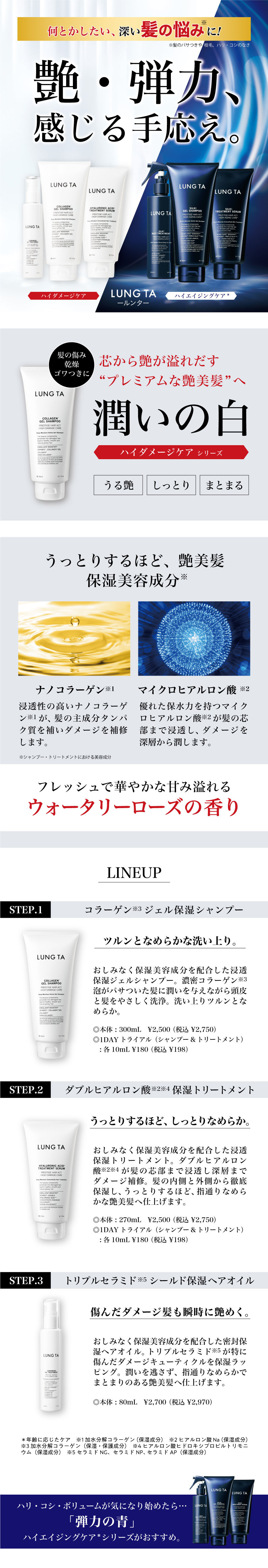 芯から艶が溢れ出す＜ルンタ ハイダメージケアリーズ＞